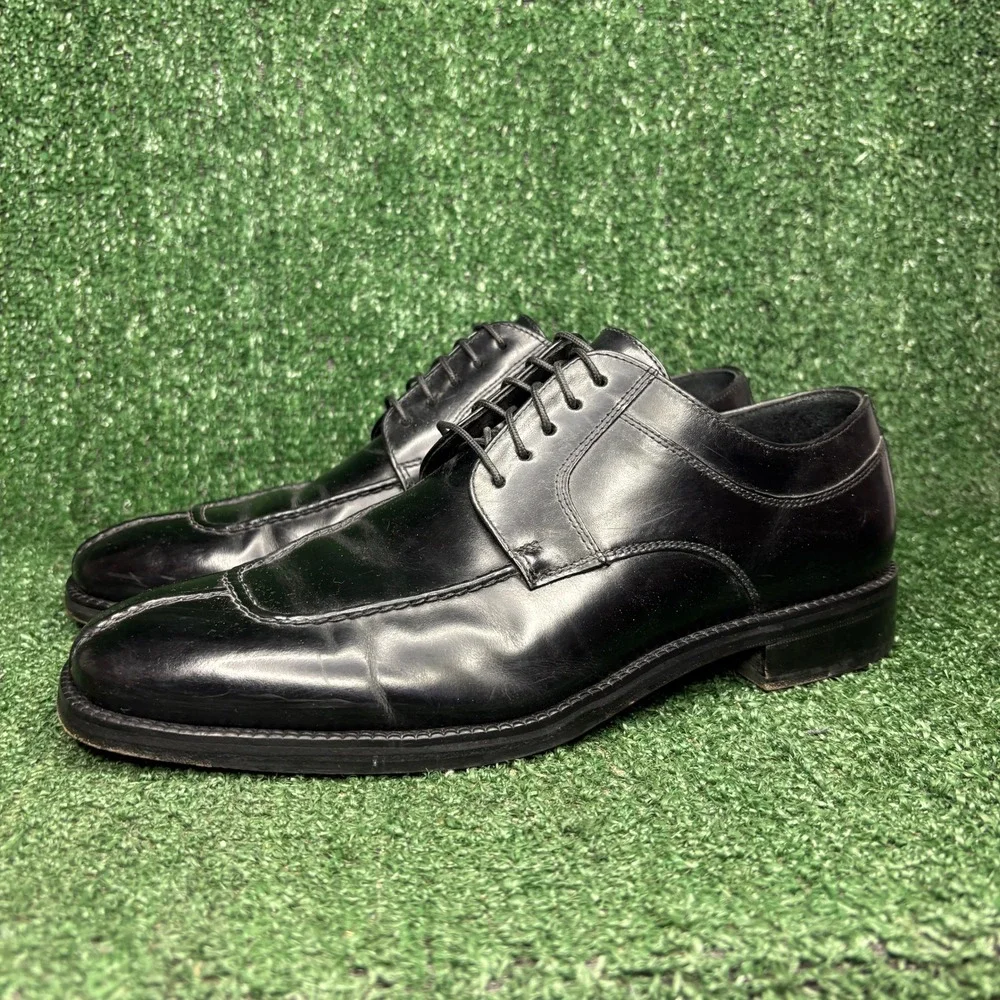 Cole Haan C04716 Split Toe Derby Leather Classic Oxford Dress Shoe Black Men 9.5